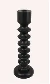 Coronado Matte Black Small Tabletop Candle Holder
