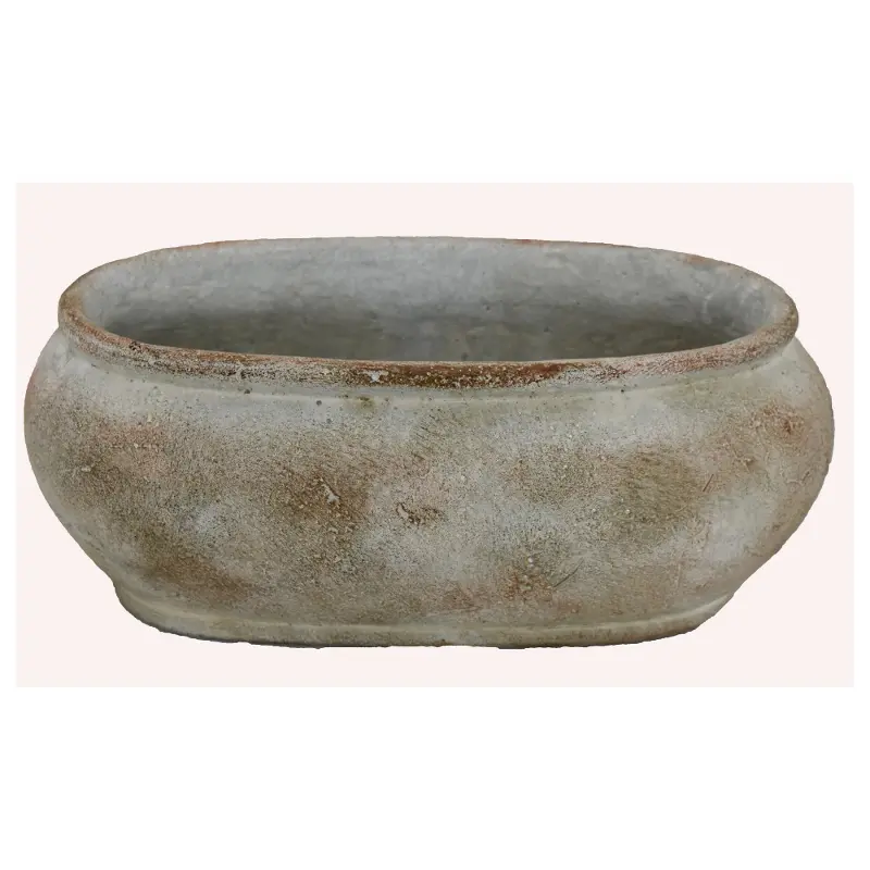 Rustic Finish Oval Planter