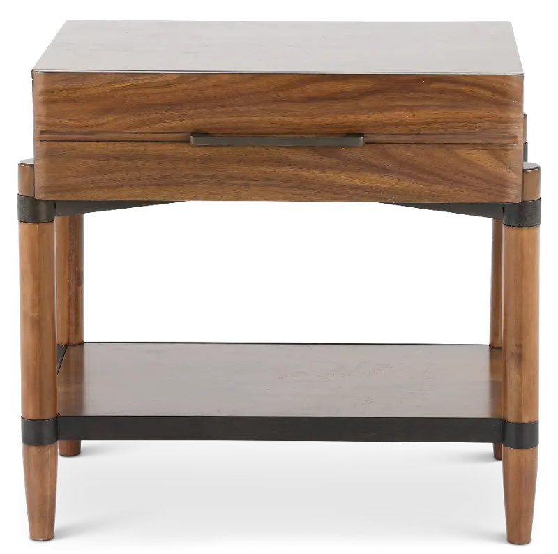 Tranquility Walnut Brown Nightstand