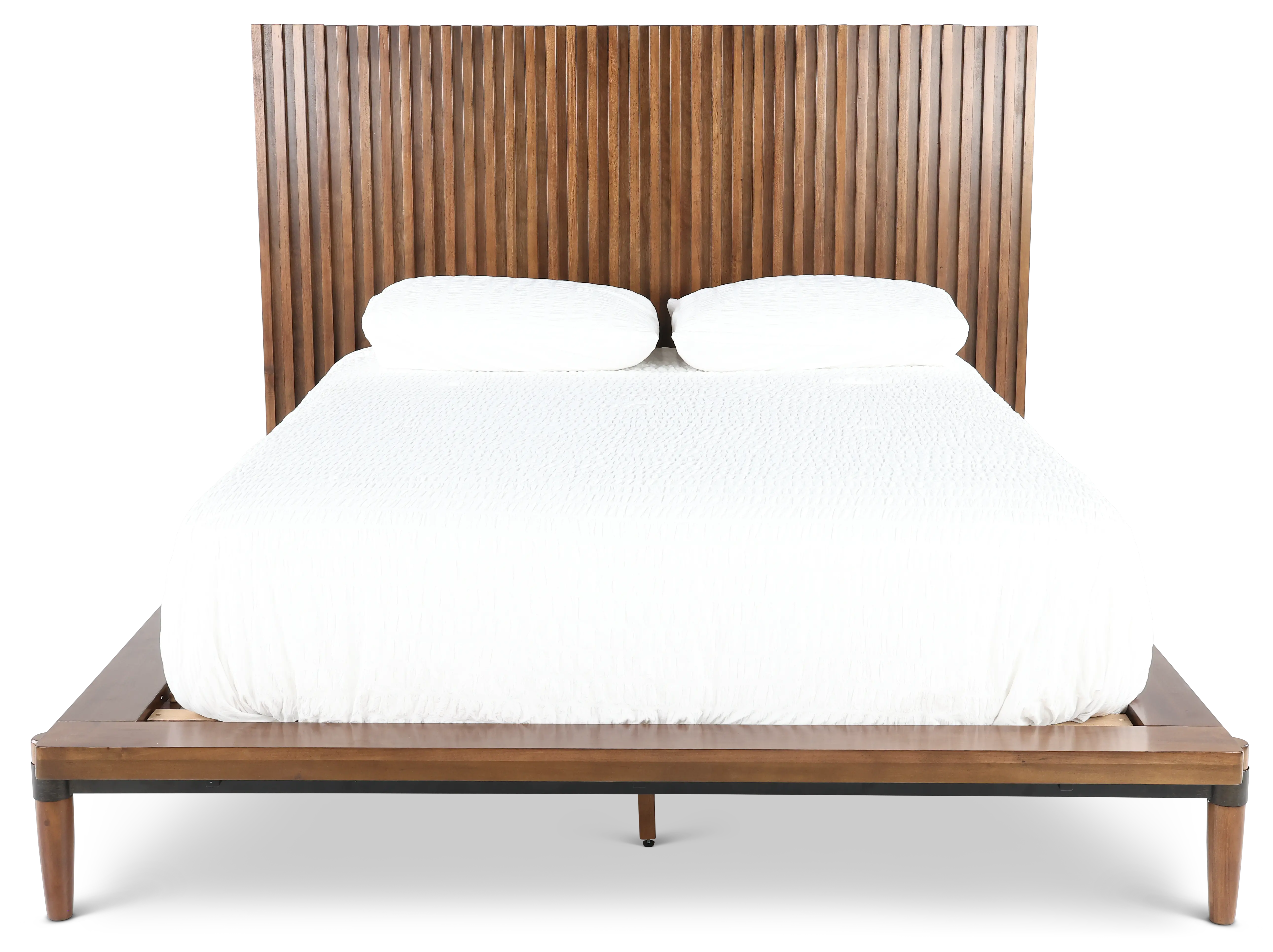 Tranquility Walnut Brown Queen Platform Bed-3