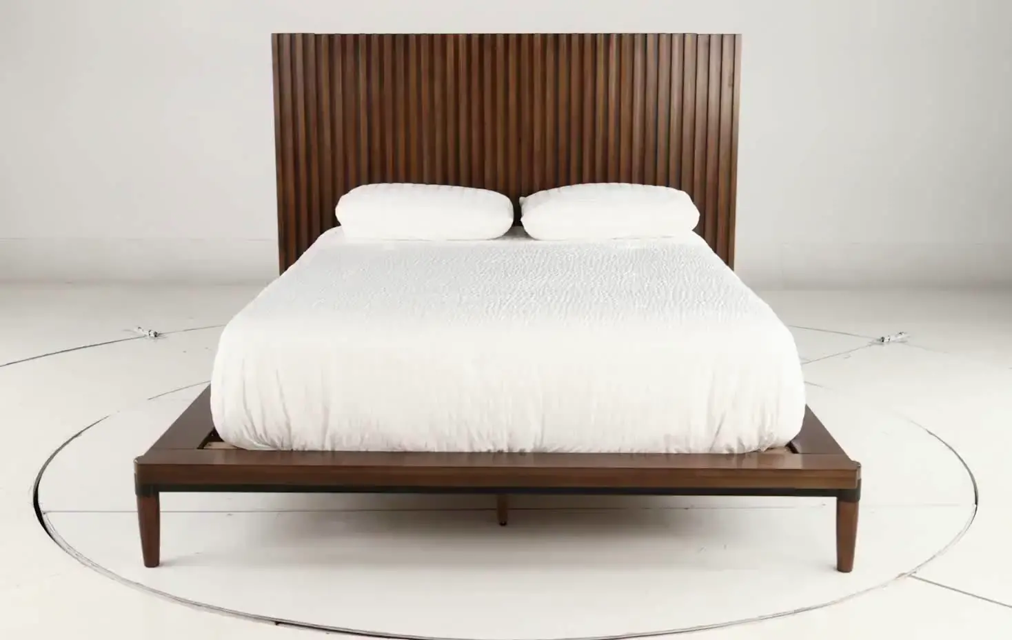 Tranquility Walnut Brown Queen Platform Bed-9