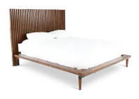 Tranquility Walnut Brown King Platform Bed