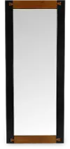 Pacifico Black and Brown Floor Mirror