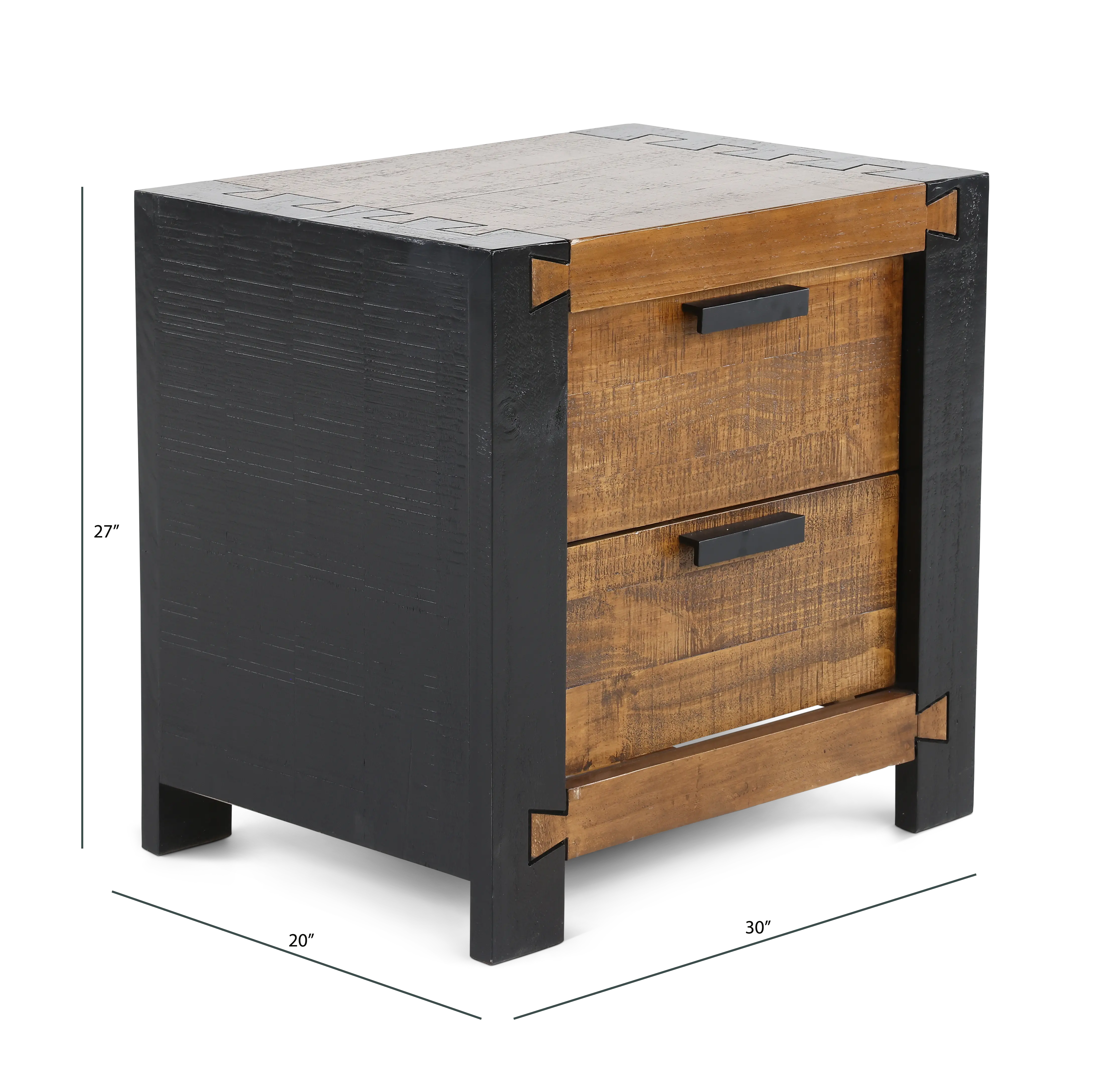 Pacifico Caramel and Black Nightstand-4