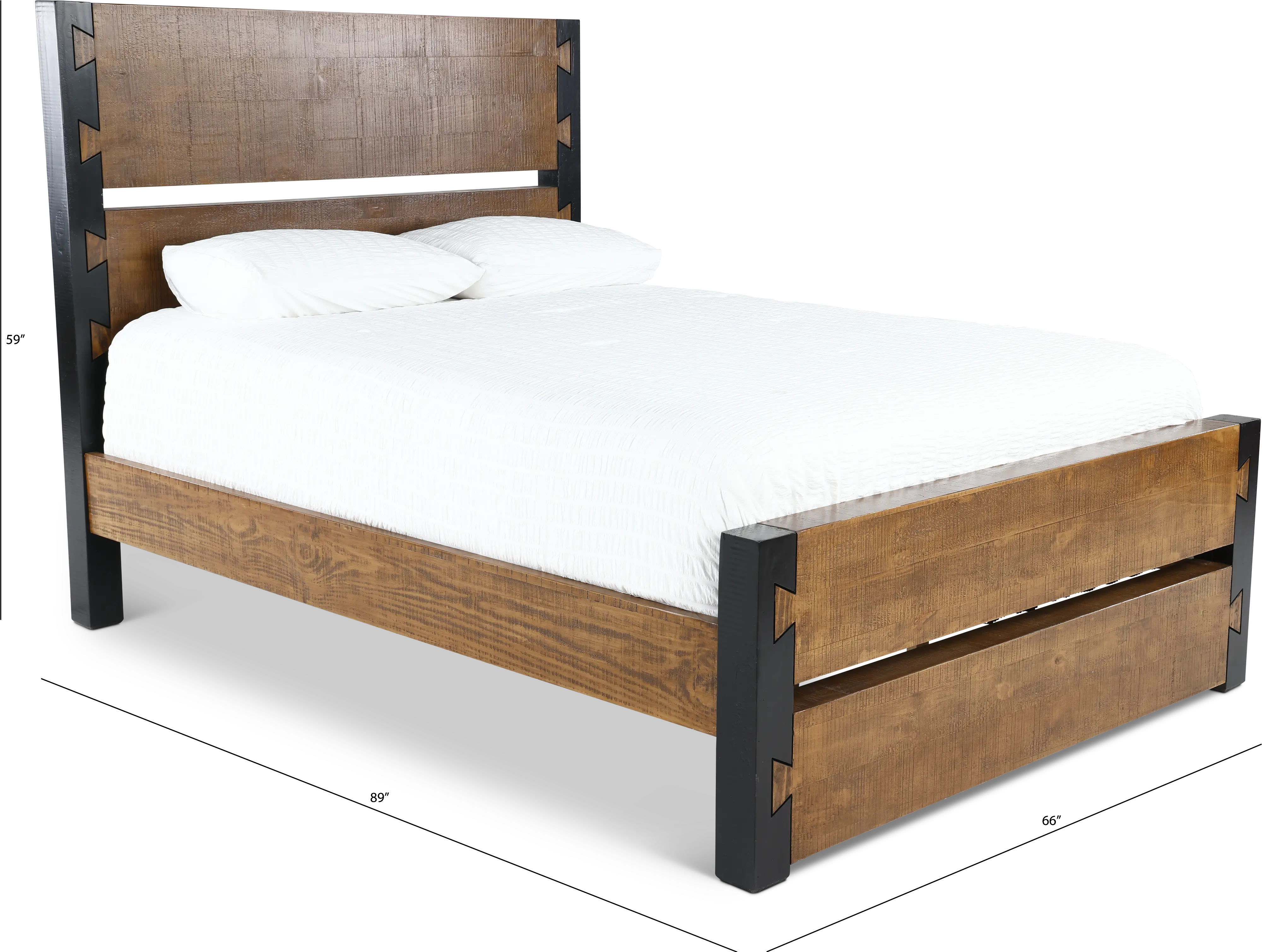 Pacifico Caramel and Black Queen Bed-3