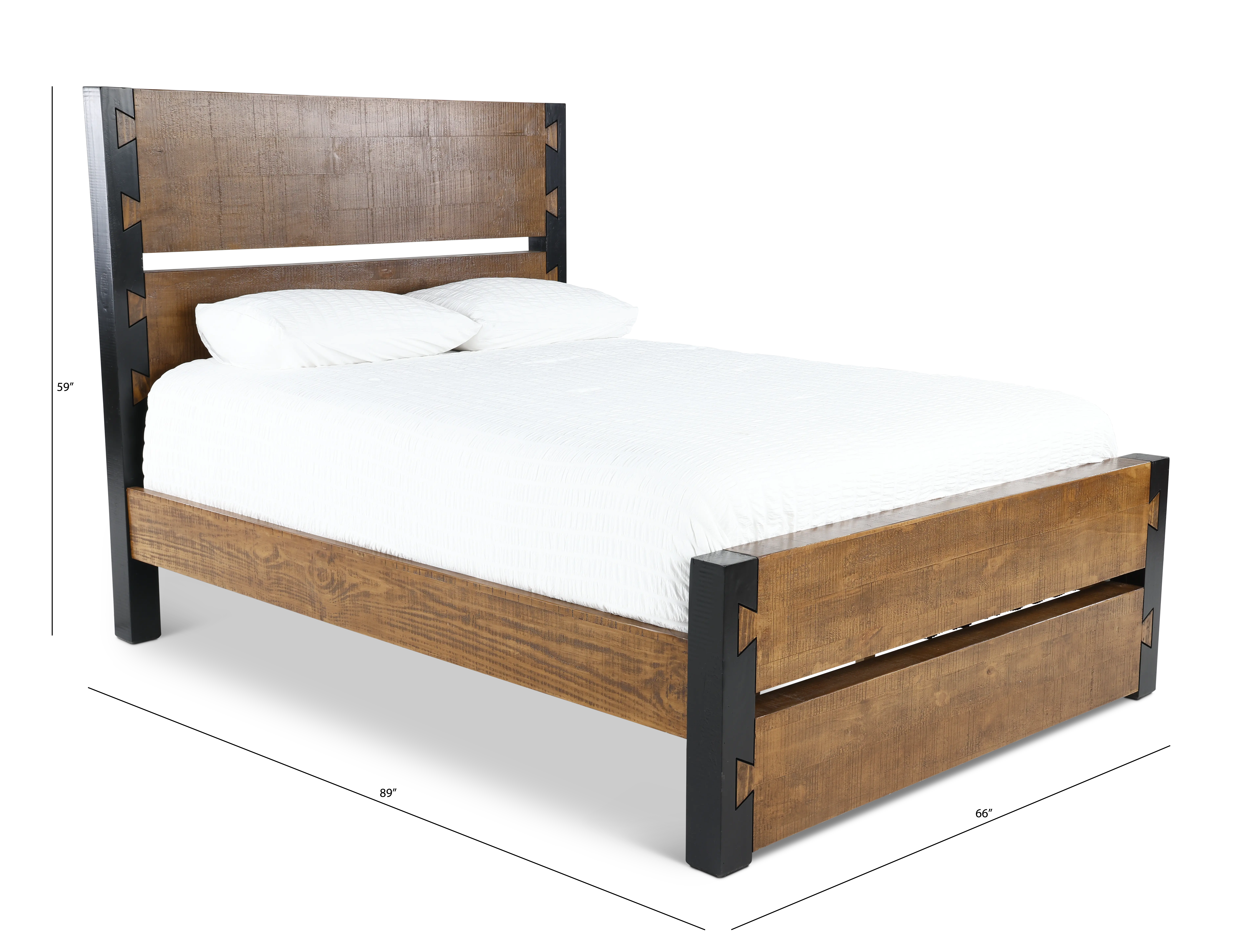 Pacifico Caramel and Black Queen Bed-4