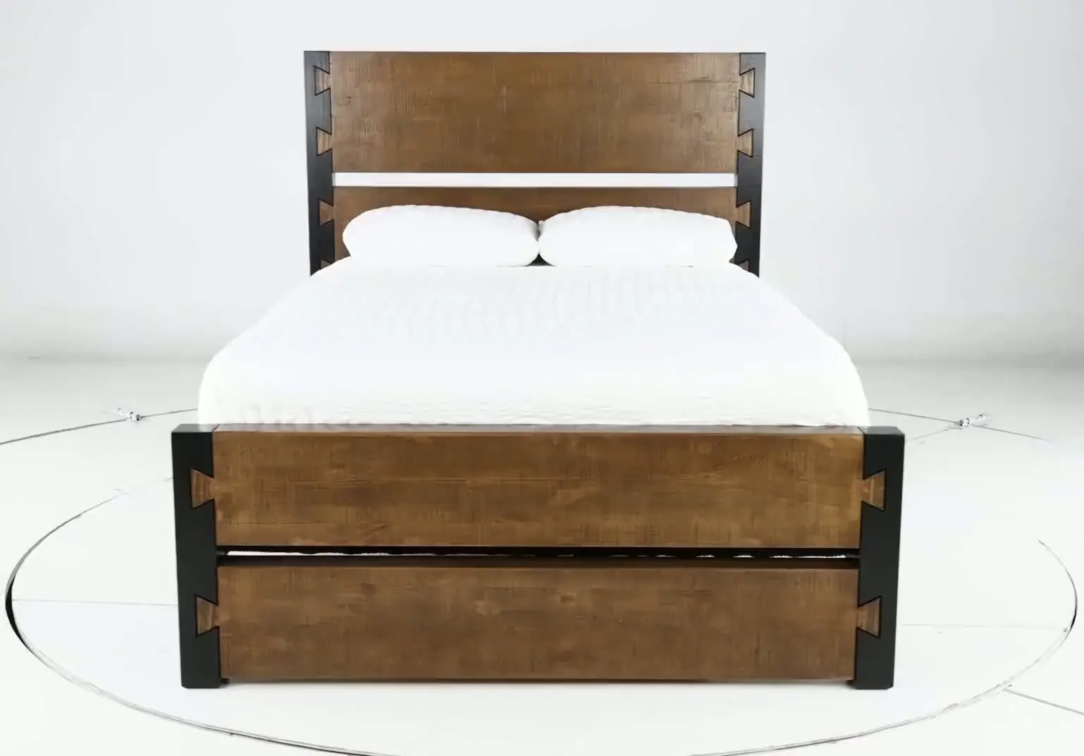 Pacifico Caramel and Black Queen Bed-6