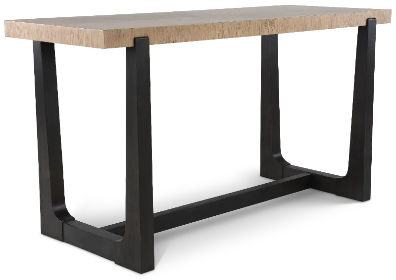 Sudbury Natural and Dark Brown Bar Height Dining Table