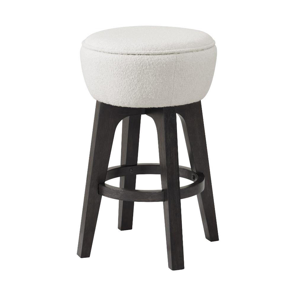 Sudbury Off White and Dark Brown Bar Stool