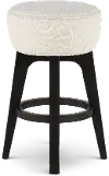 Sudbury Off White and Dark Brown Bar Stool