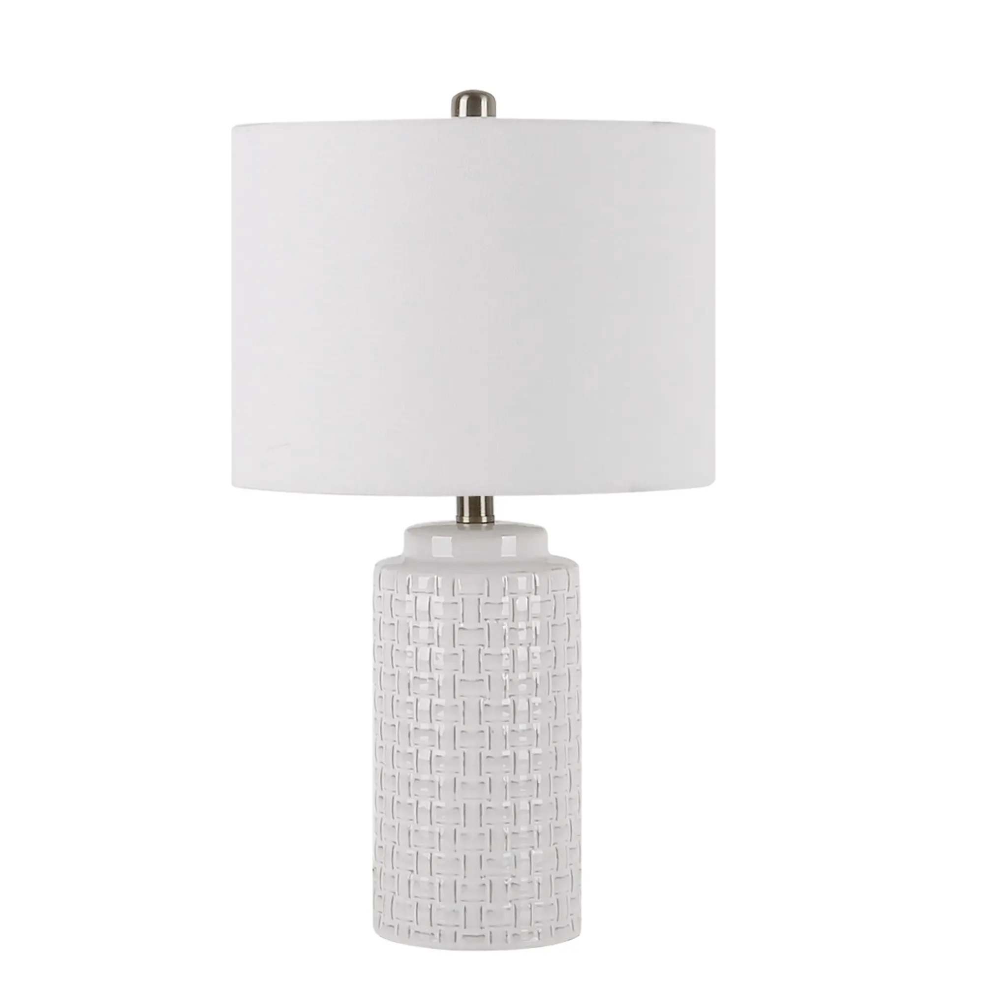 22.75  White Ceramic Table Lamp-1