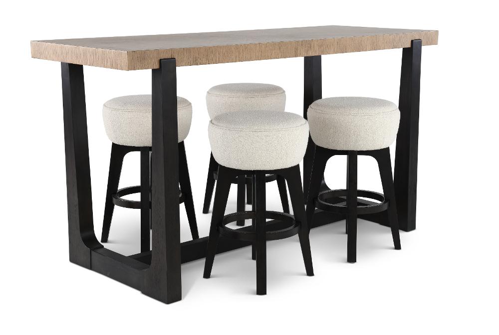 Sudbury Natural and Dark Brown Bar Height 5 Piece Dining Set