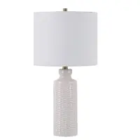 24.75  Ceramic White Table Lamp