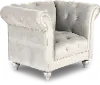 Velvet Silver Upholstered Youth Chair