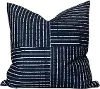 Norman Wyatt Black and White Stripe Down Accent Pillow