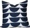 Norman Wyatt White and Black Down Accent Pillow