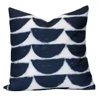 Norman Wyatt White and Black Down Accent Pillow