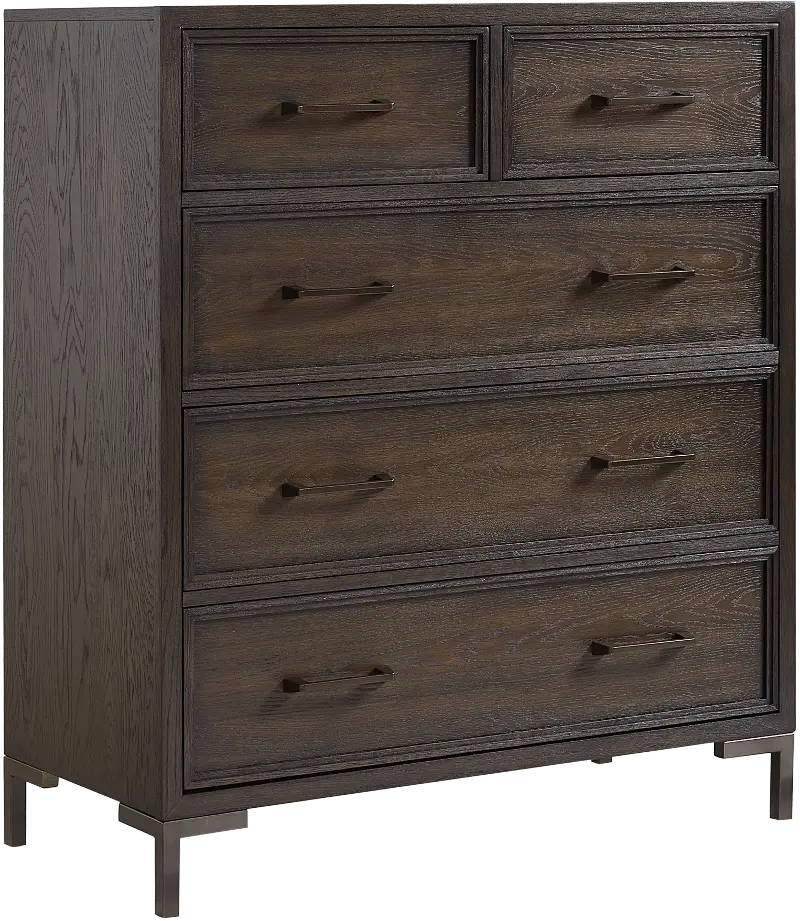 Wallburg Dark Brown Chest of Drawers