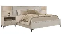 Wallburg Off-White King Platform Wall Bed