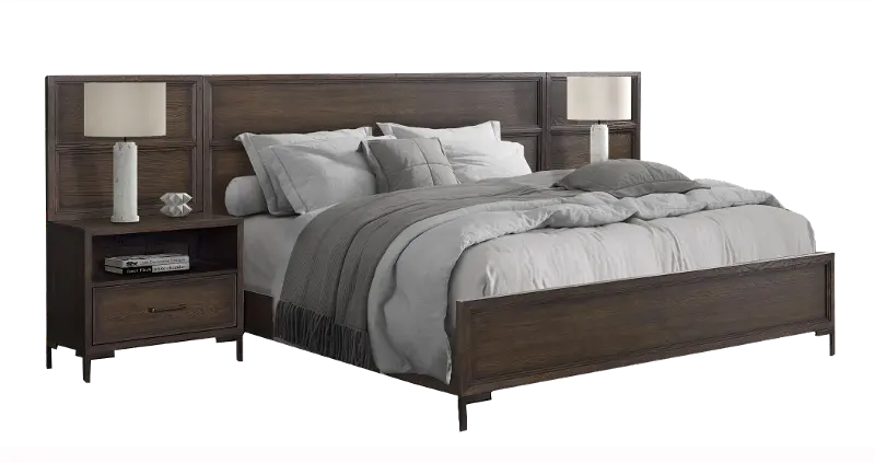 Wallburg Dark Brown Queen Platform Wall Bed