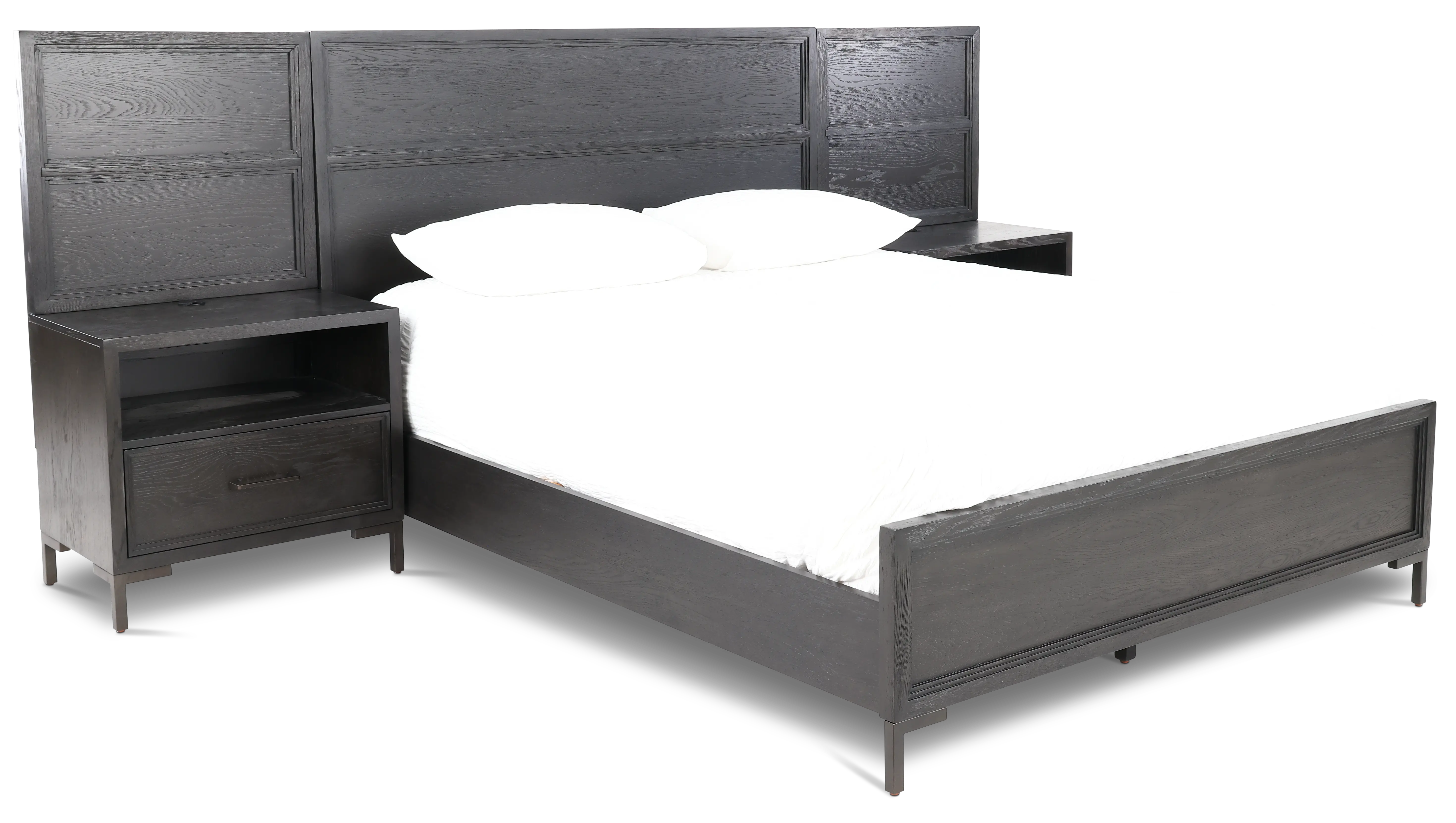 Wallburg Dark Brown King Platform Wall Bed-1