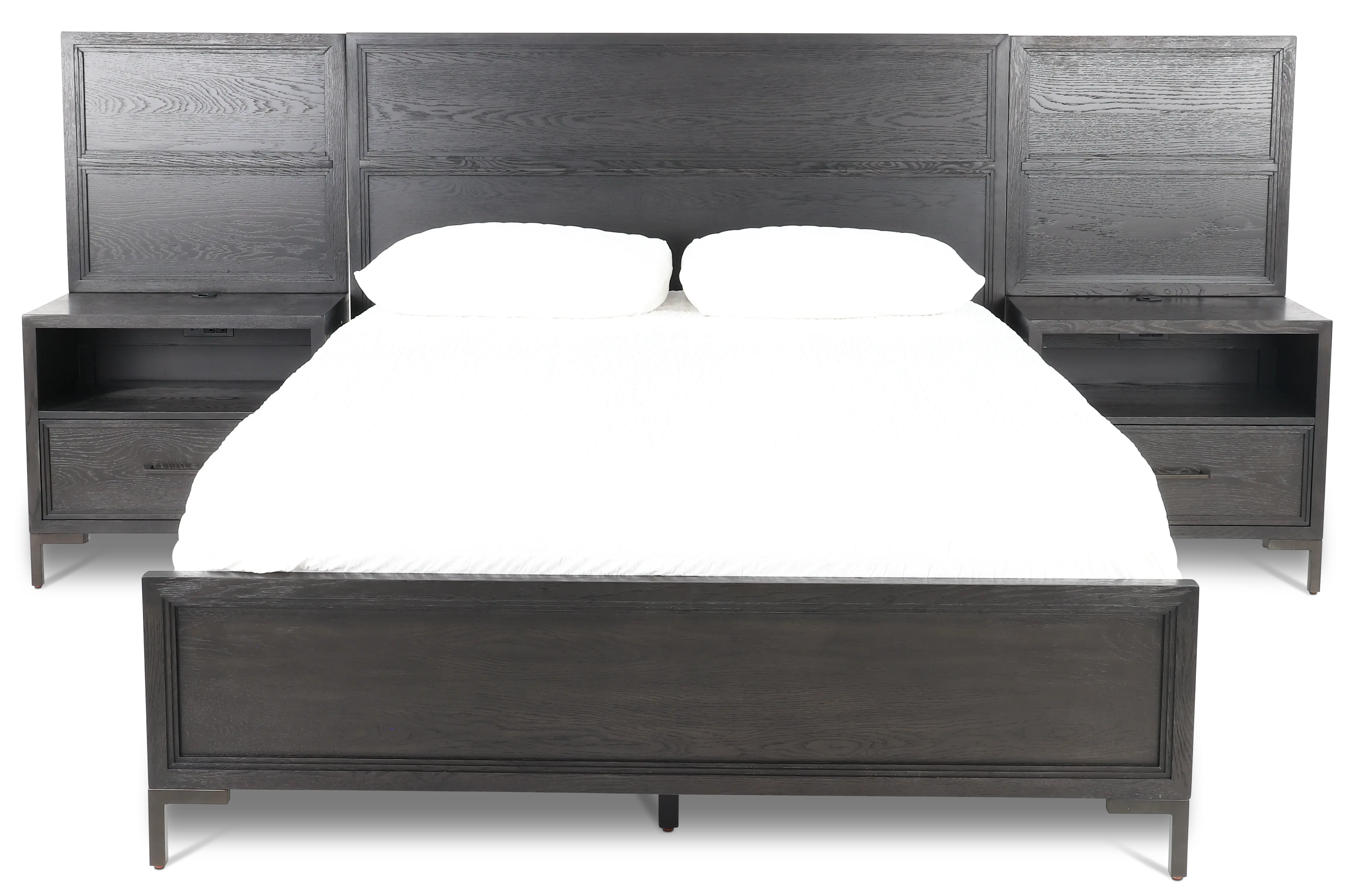 Wallburg Dark Brown King Platform Wall Bed-4