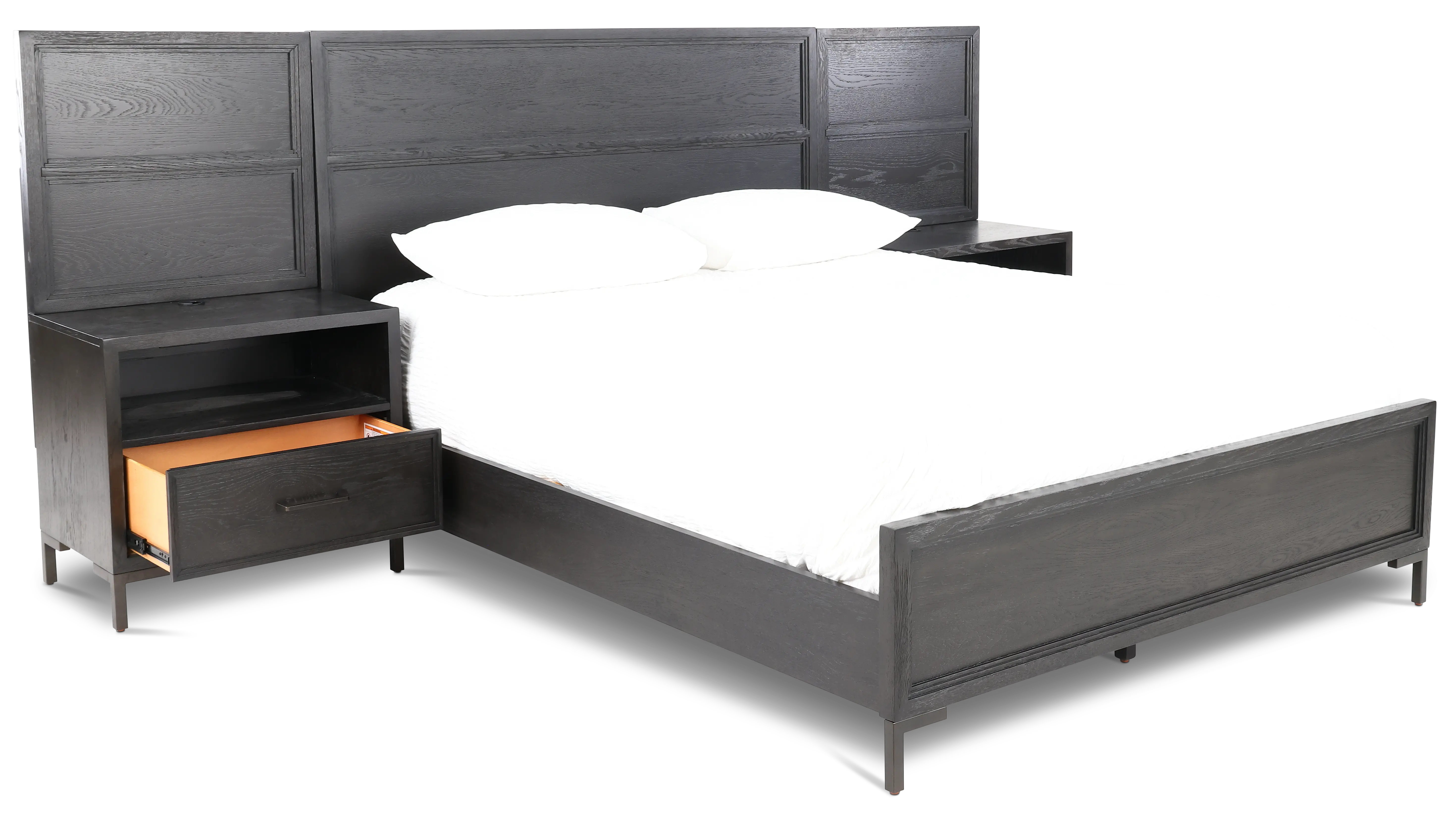 Wallburg Dark Brown King Platform Wall Bed-5