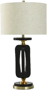 32  Optical Black Table Lamp