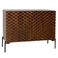 Brown Mango Wood Two Door Cabinet