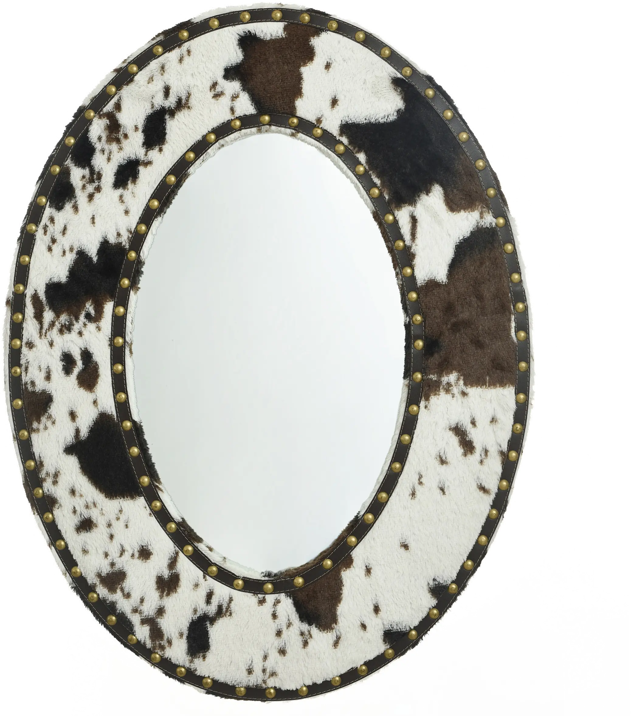 Faux Cowhide Wall Mirror-1