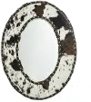 Faux Cowhide Wall Mirror