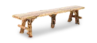 Aspen Natural Log Dining Bench