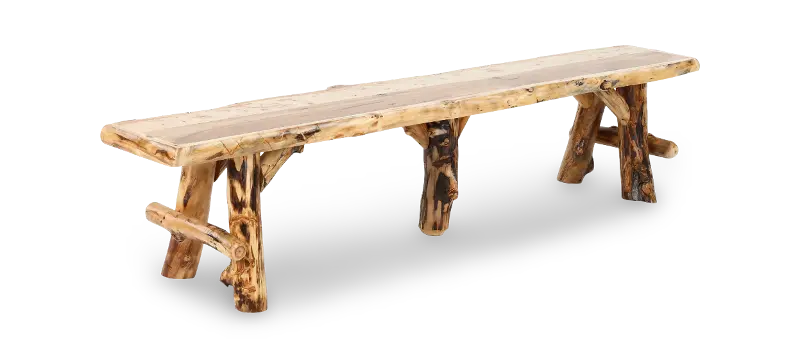 Aspen Natural Log Dining Bench