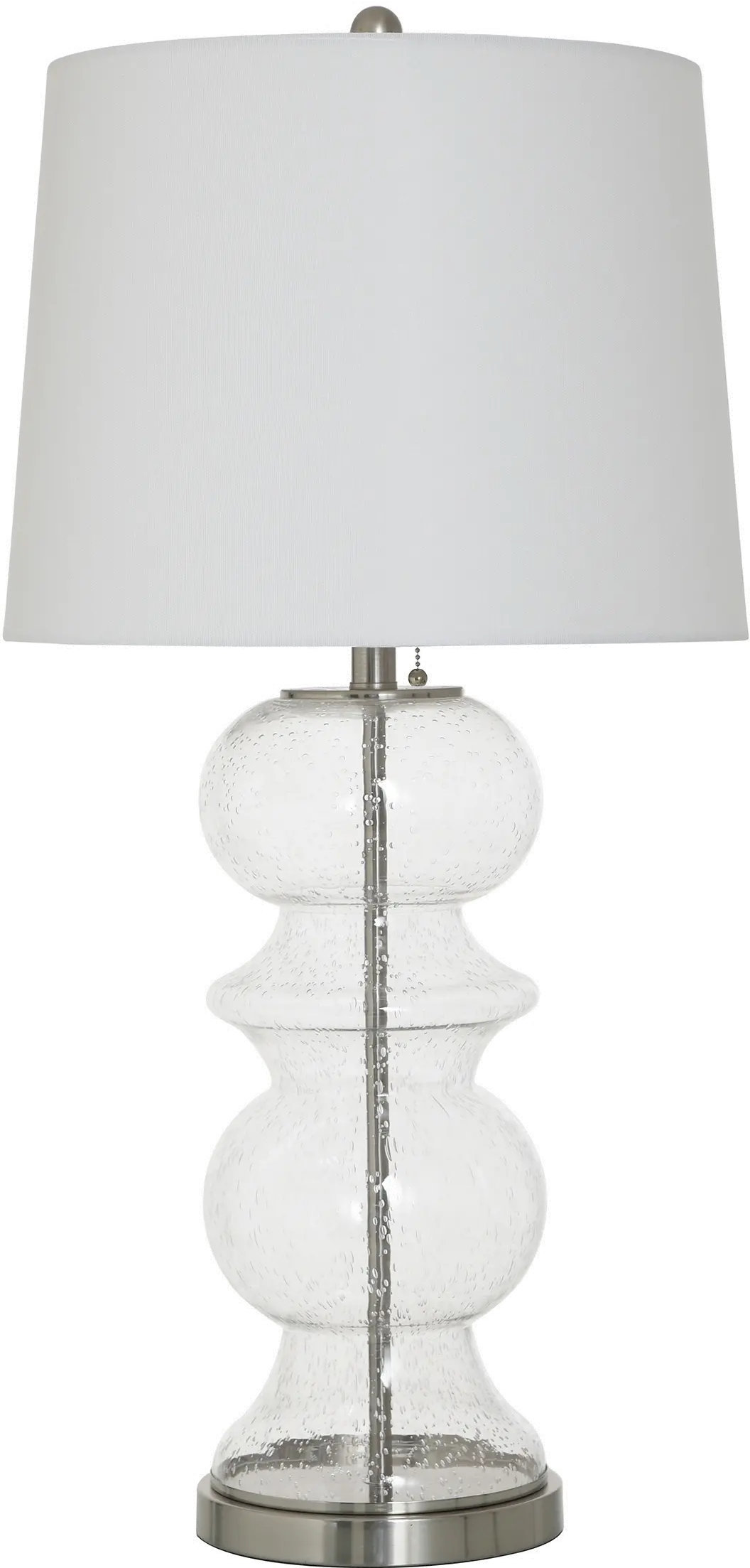 32  Clear Seeded Glass Table Lamp-1