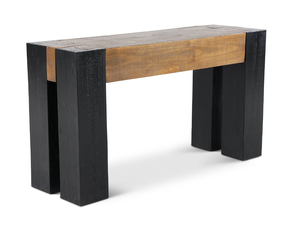 Pacifico Black and Brown Sofa Table