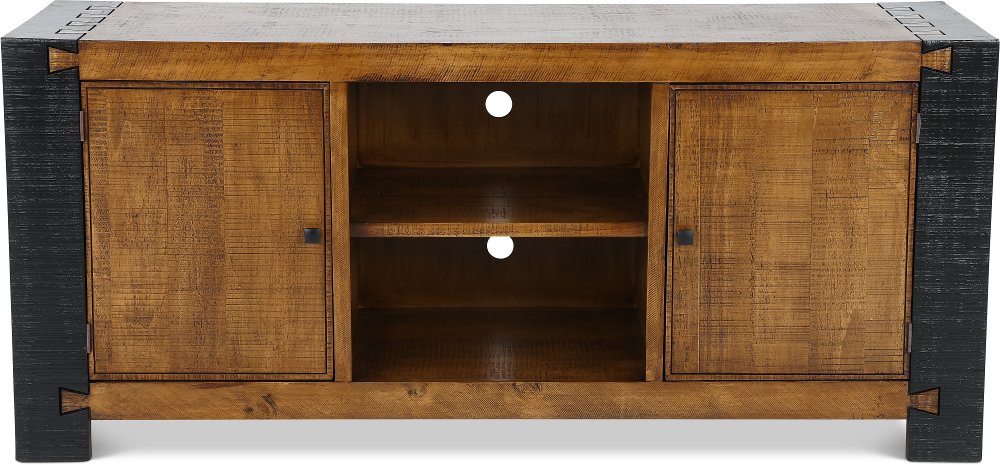 Pacifico Black and Brown TV Stand