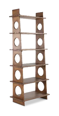 Marabella Circles Brown Bookcase Pier