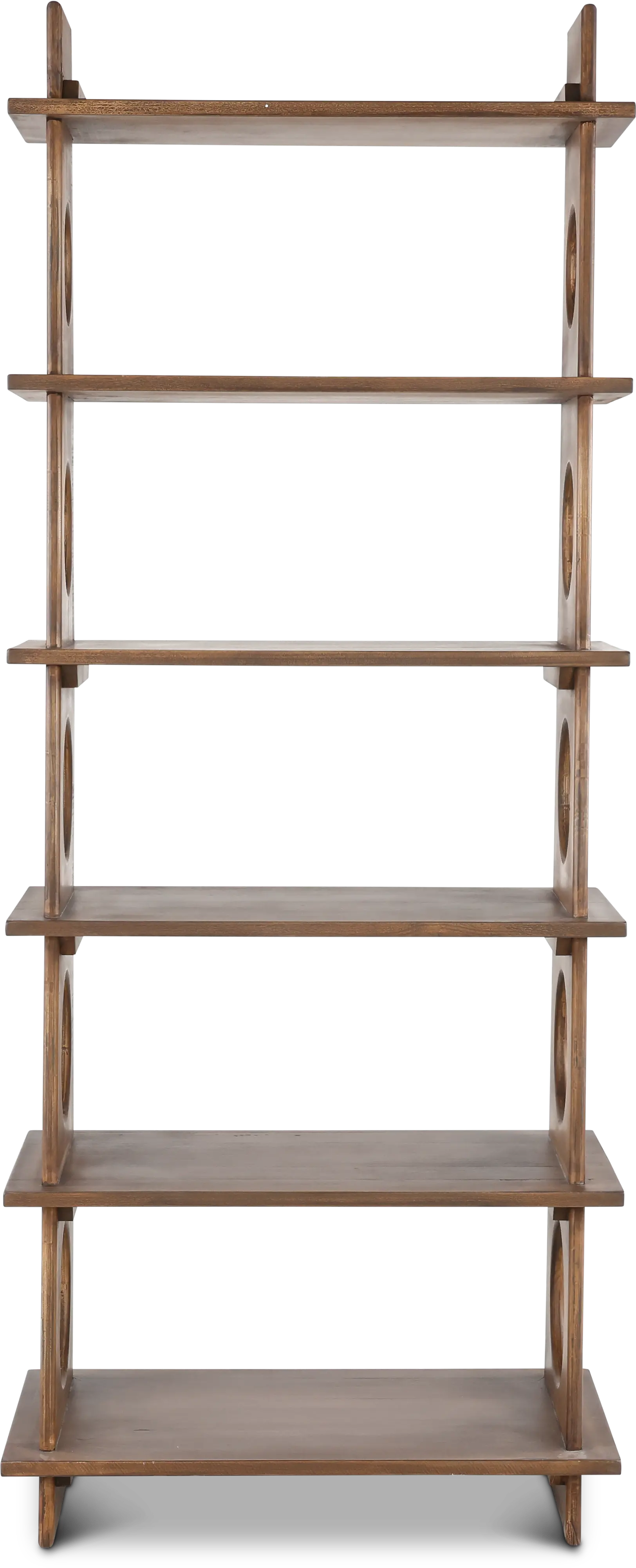 Marabella Circles Brown Bookcase Pier-3