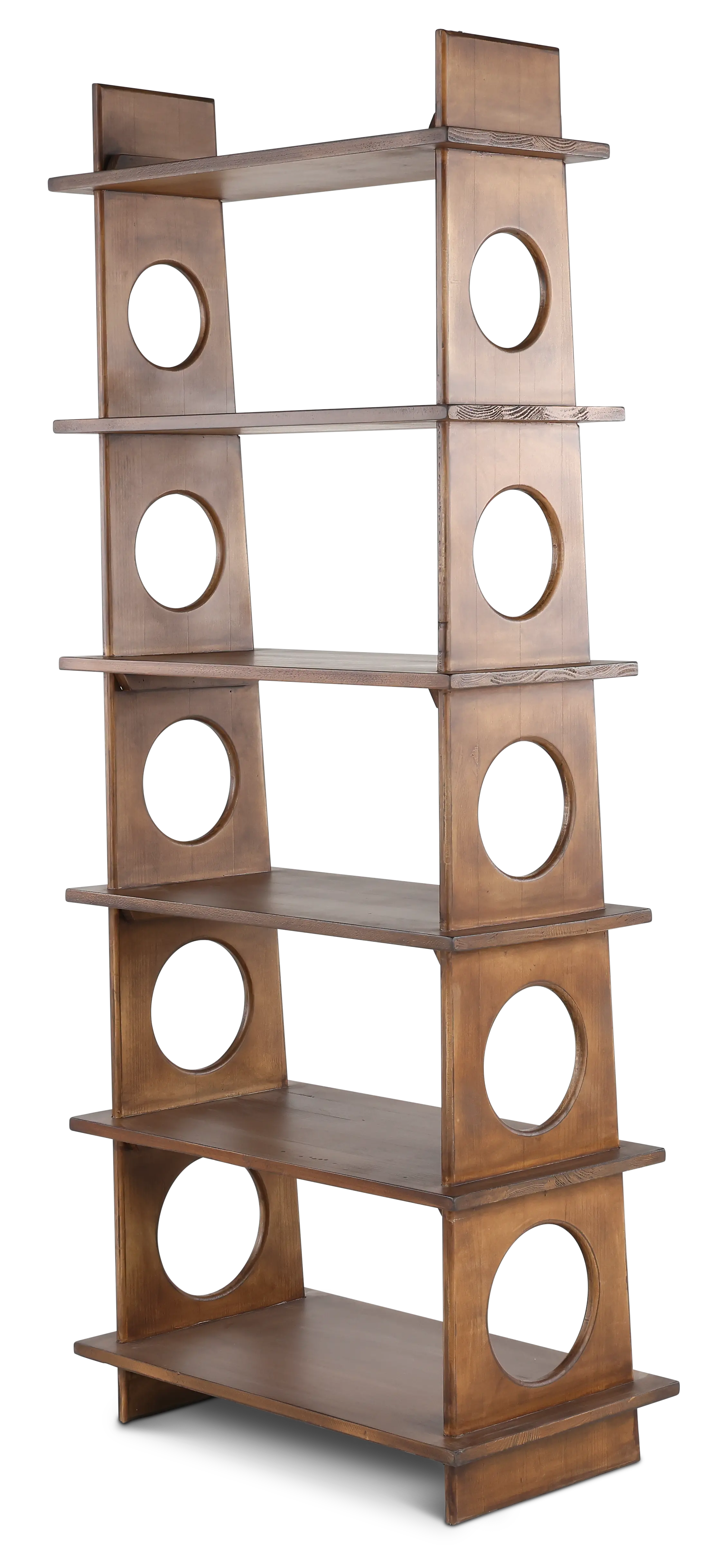 Marabella Circles Brown Bookcase Pier-4