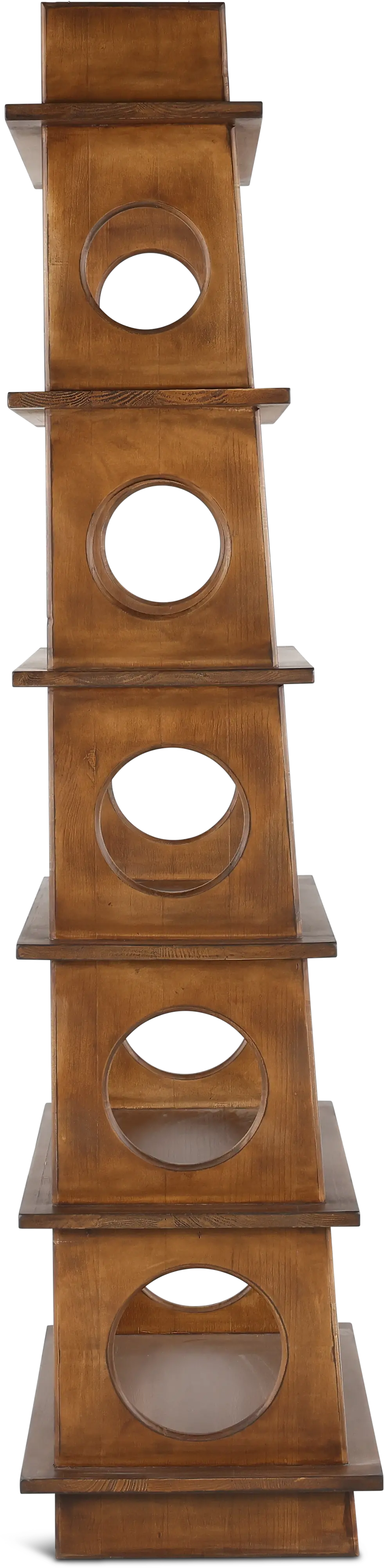 Marabella Circles Brown Bookcase Pier-6