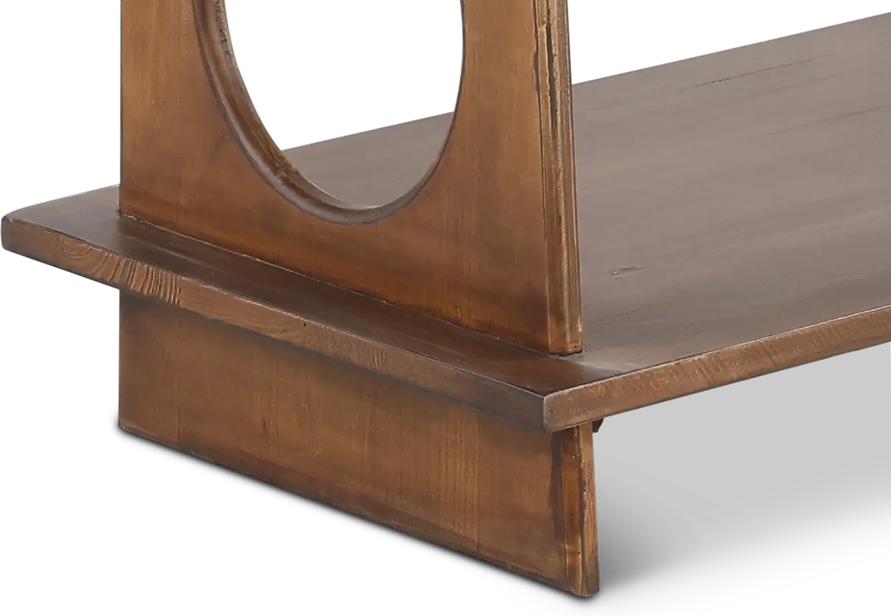 Marabella Circles Brown Bookcase Pier-8