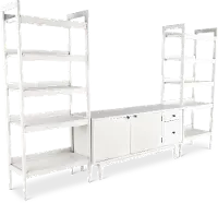 Marabella Peg White Entertainment Center