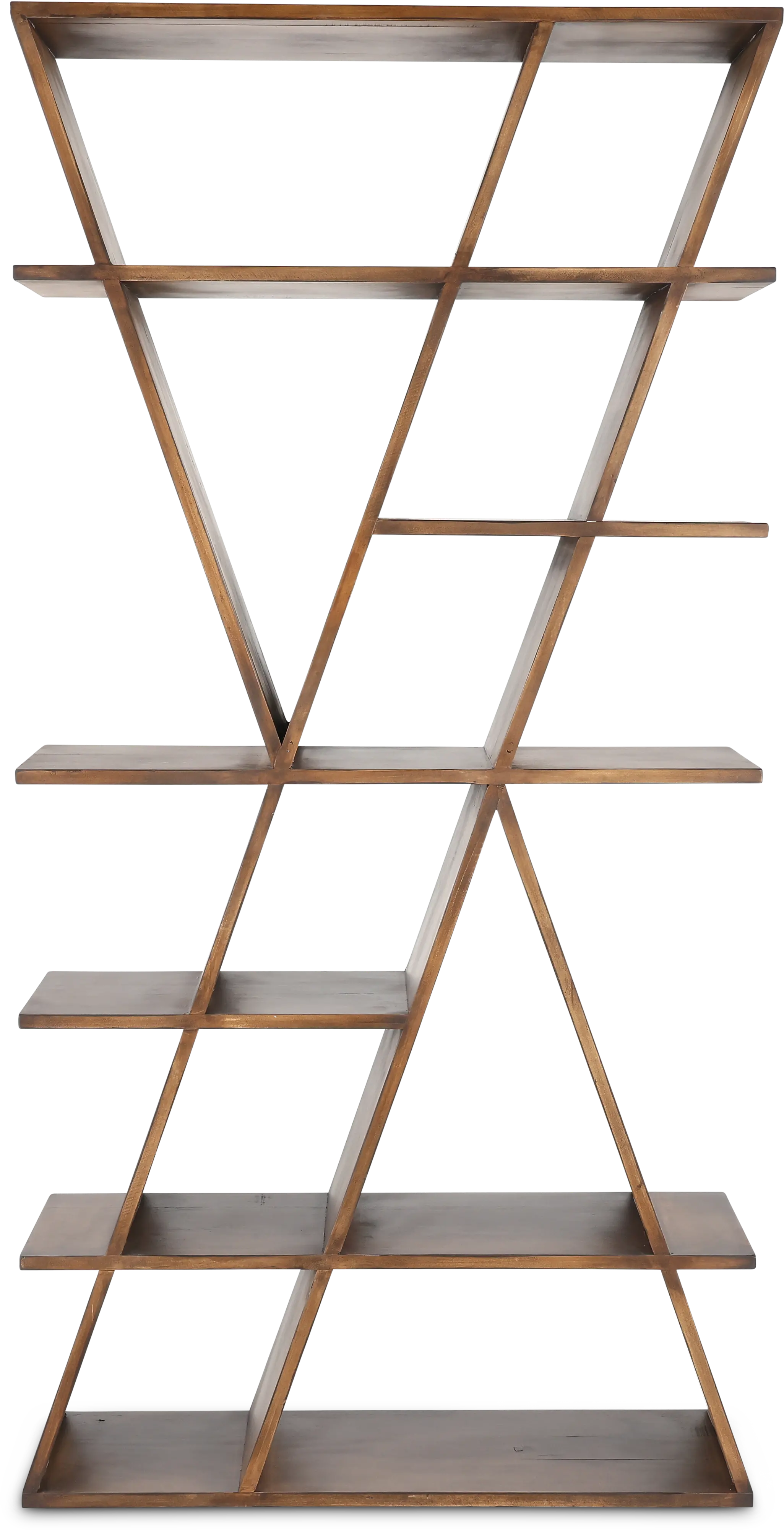 Zig Zag Brown Bookcase-1