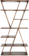 Zig Zag Brown Bookcase