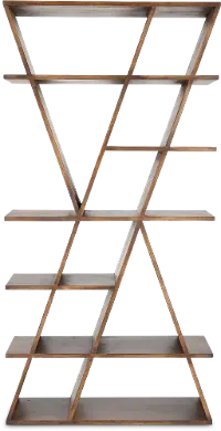 Zig Zag Brown Bookcase
