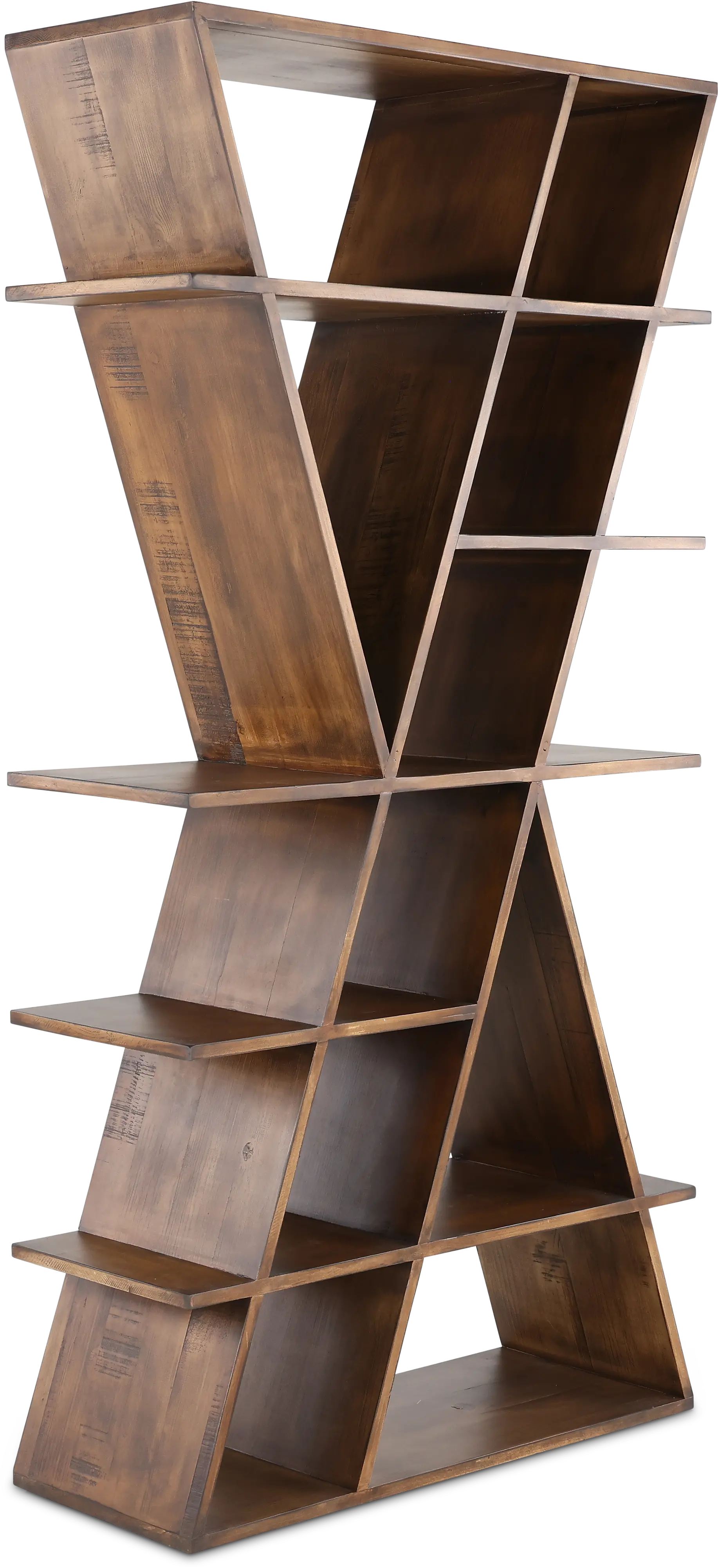 Zig Zag Brown Bookcase-4