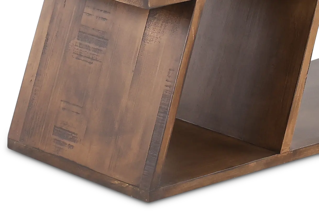 Zig Zag Brown Bookcase-9