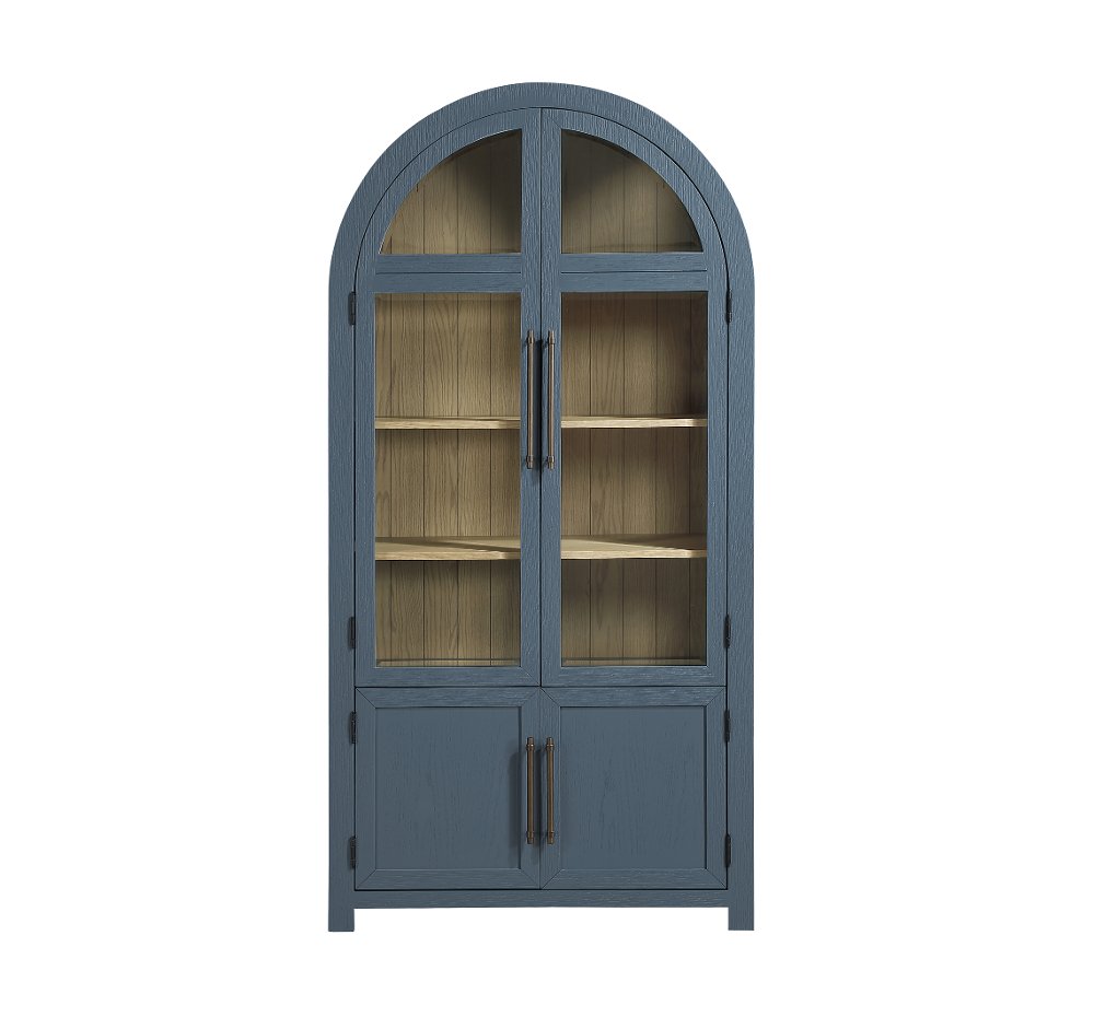 Magnolia Blue and Natural Curio Cabinet