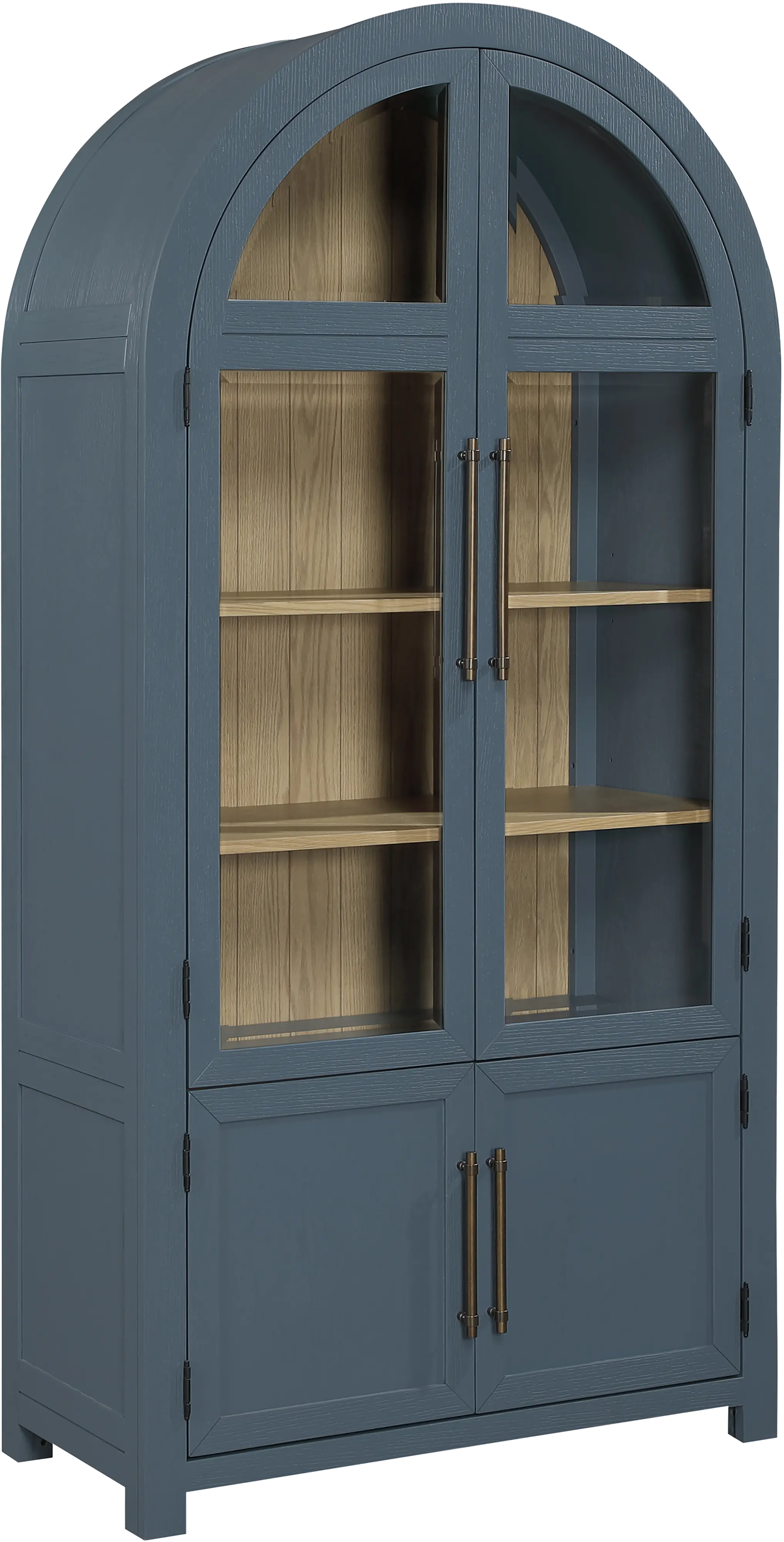 Magnolia Blue and Natural Curio Cabinet-5