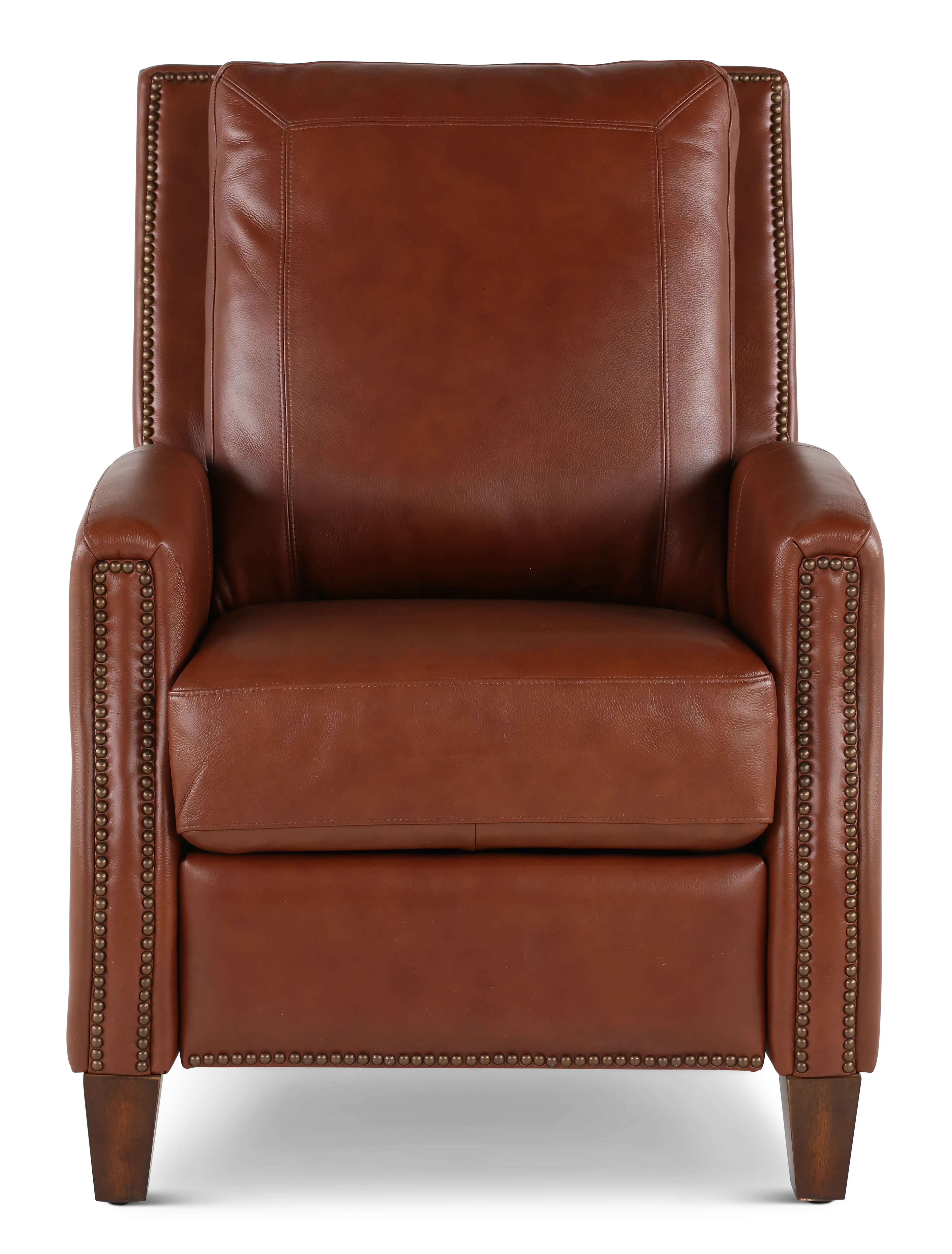 Hunter Chestnut Brown Pushback High-Leg Recliner-4